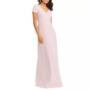Show Me Your MuMu Geneva V neck Crepe Gown Rose Size Small
